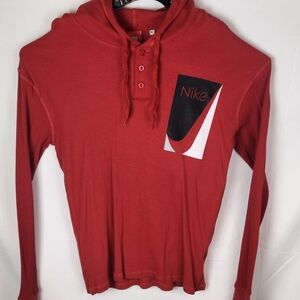 Nike Red Button-Up Thermal